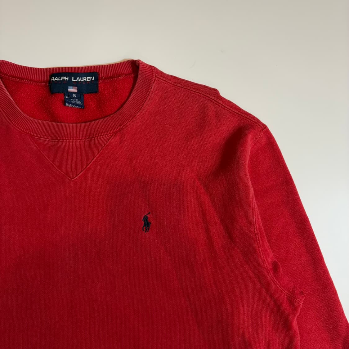 폴로 랄프로렌 레드 맨투맨 상품이미지2