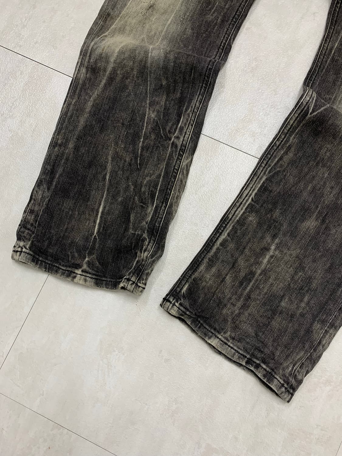 디젤 빈티지 블랙 데님 팬츠  상품이미지4