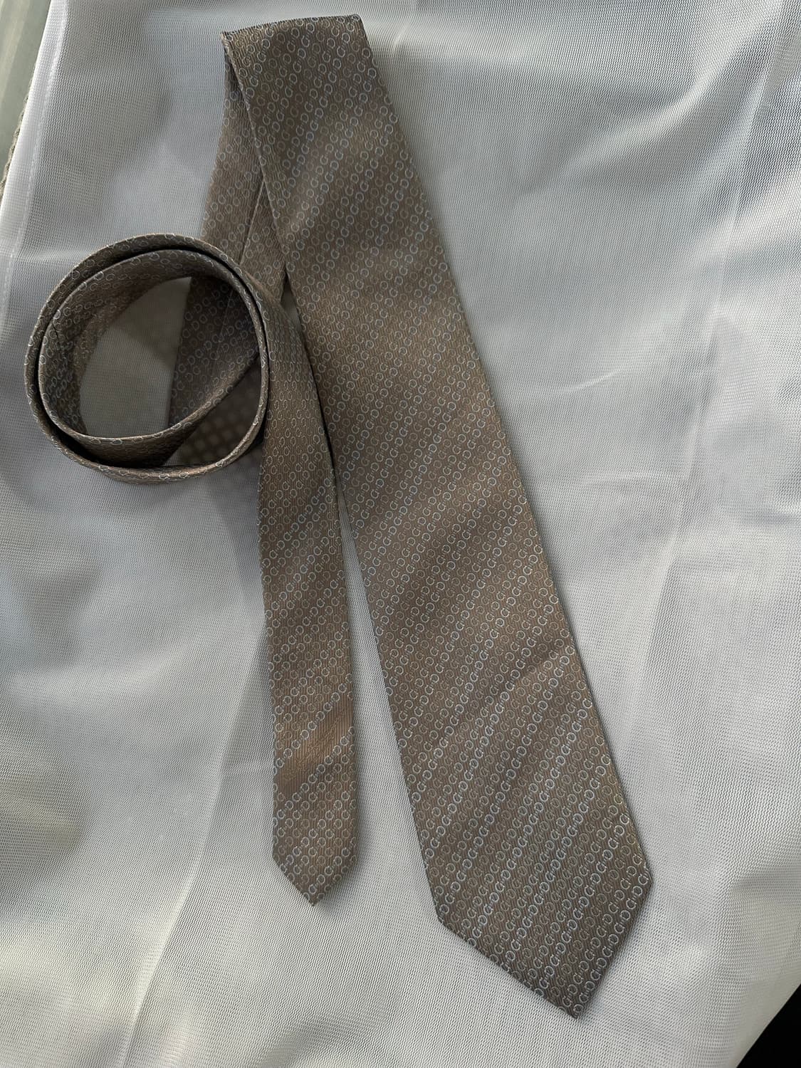 페라가모 실크 넥타이 베이지 상품이미지1