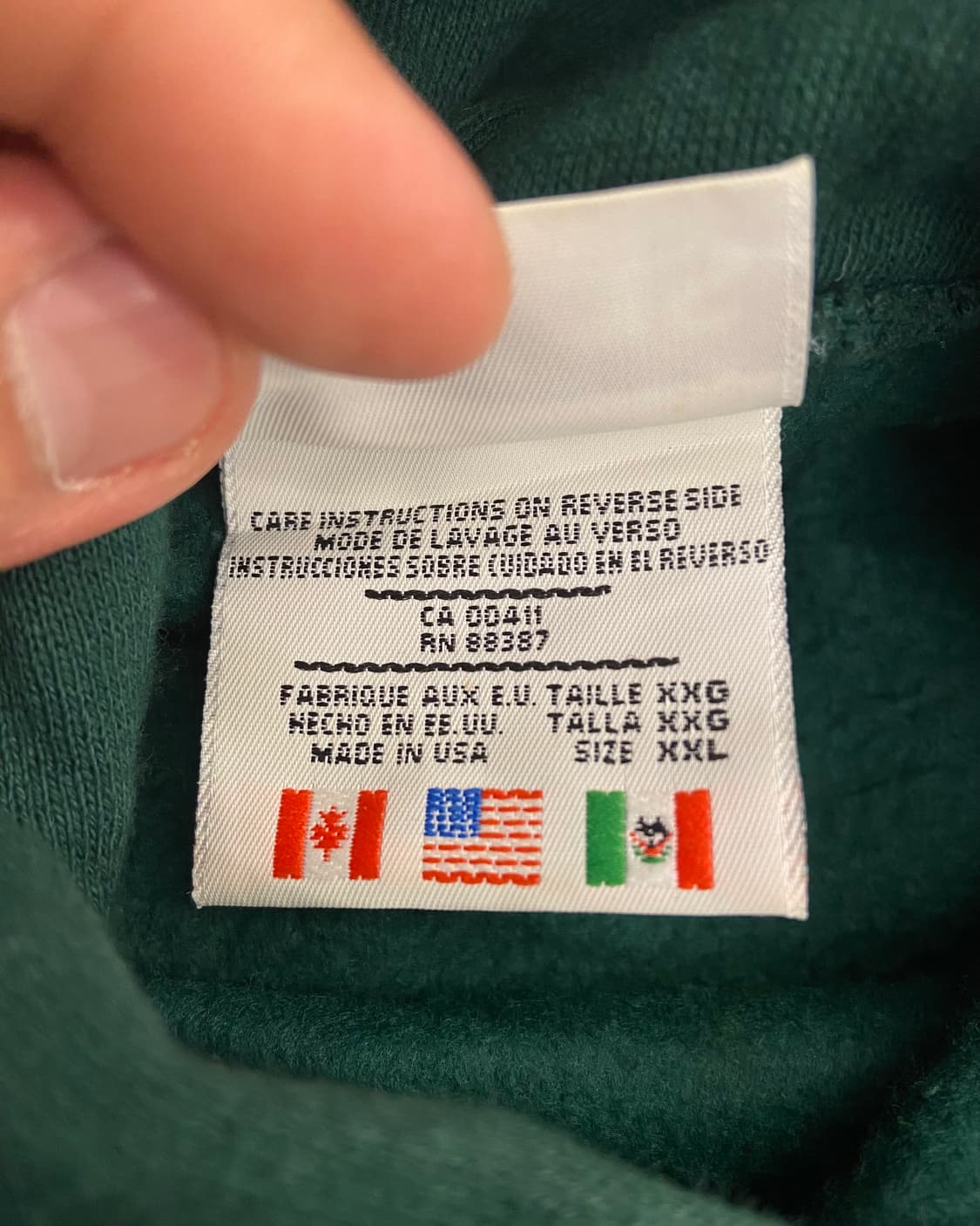 실측 3XL) 1990s 아디다스 자수 빅 트레포일 후드 상품이미지5