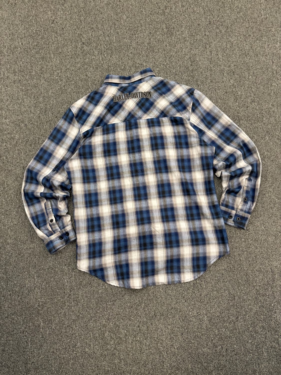 L)할리데이비슨 빈티지 자수 체크 웨스턴 긴팔셔츠 상품이미지6