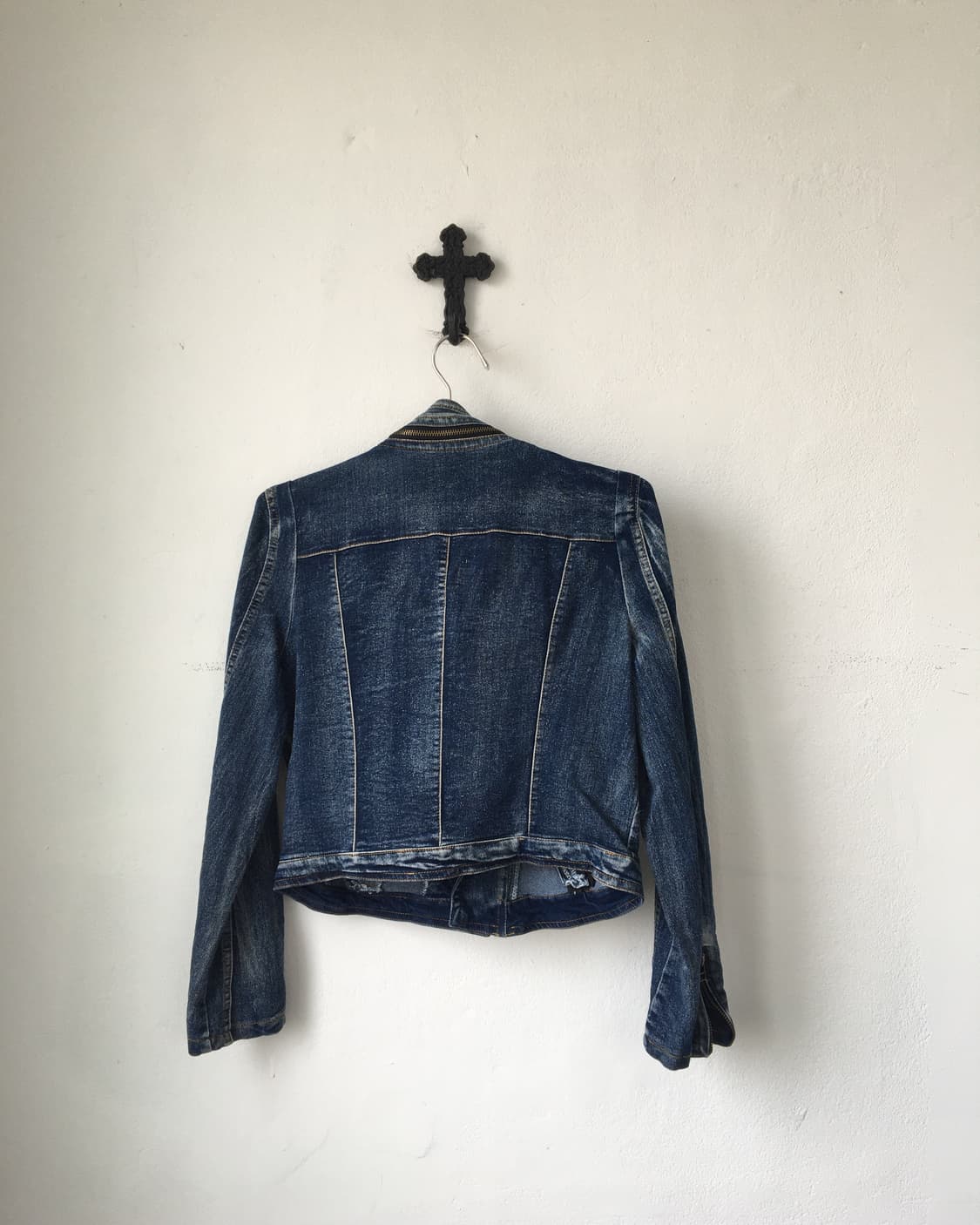 Denim high neck jacket 상품이미지3