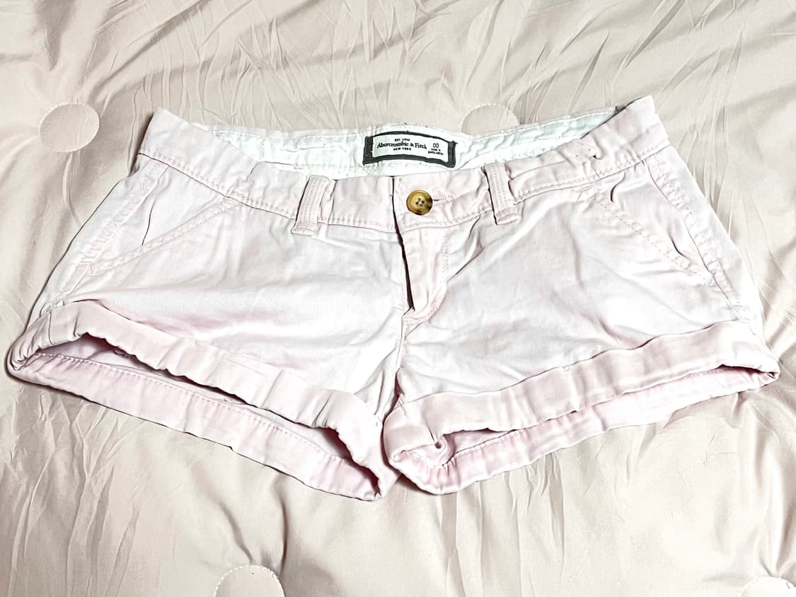아베크롬비 로우라이즈 연핑크 숏츠 팬츠 반바지 상품이미지1