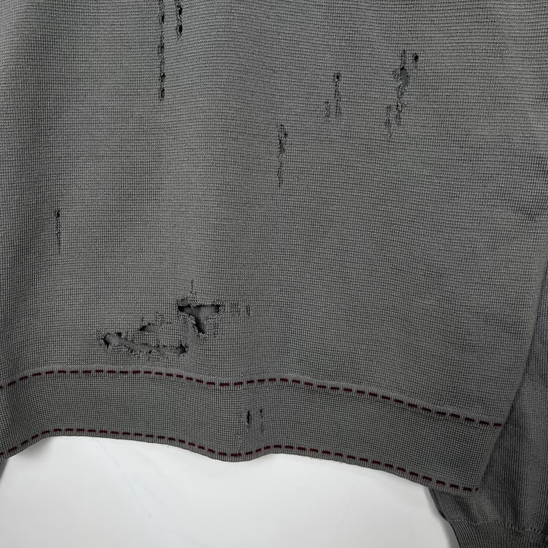 2000s DnG 돌체앤가바나 디스트레스드 카라 니트 상품이미지3