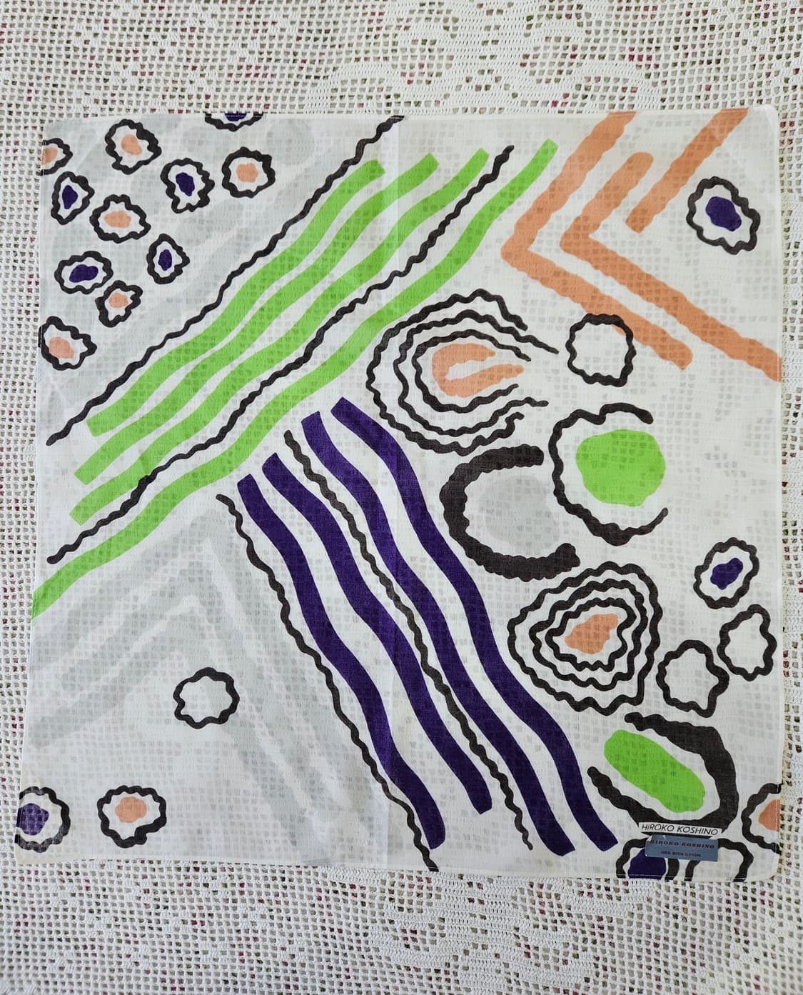 HIROKO KOSHINO 아트 패턴 손수건 상품이미지3