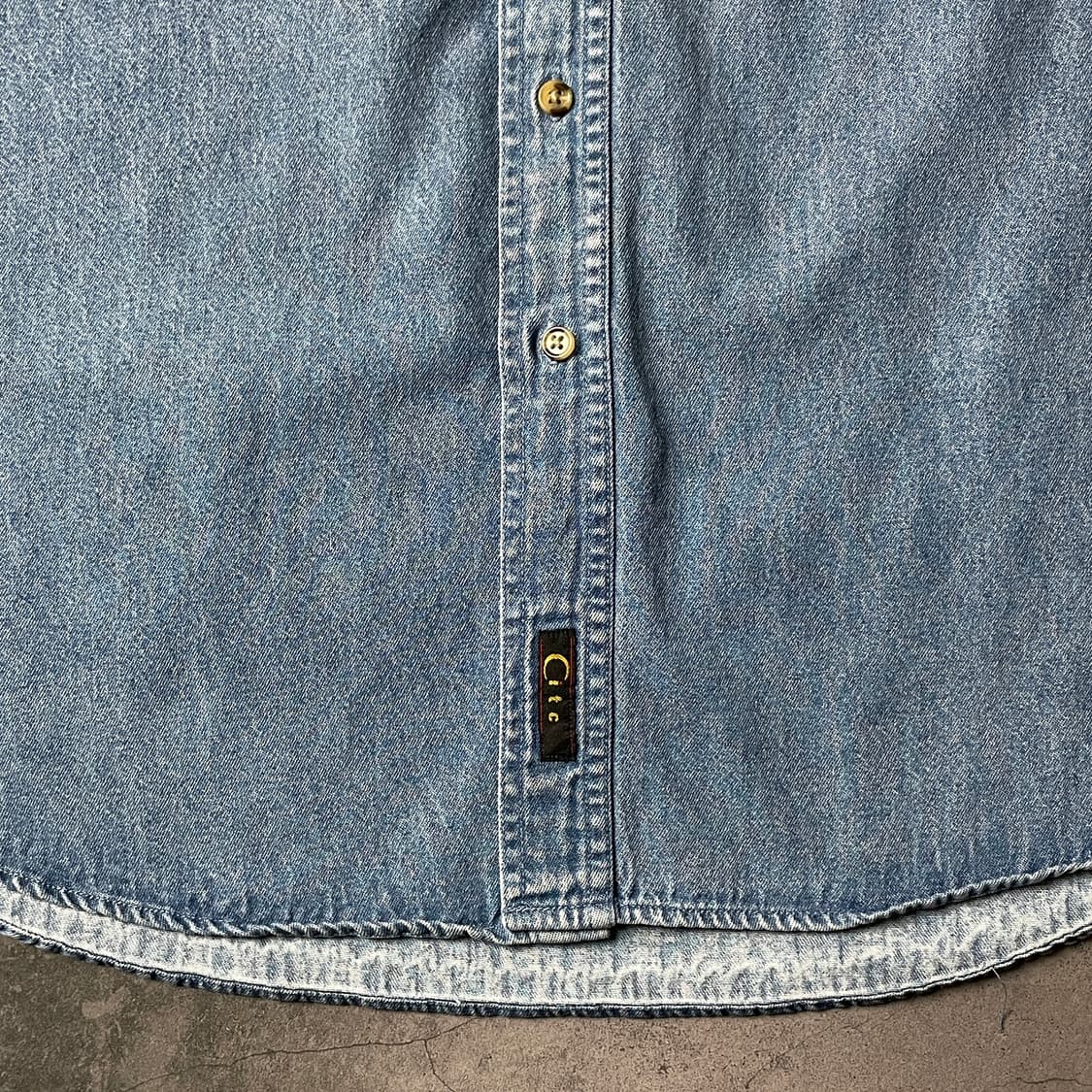 IMPOTEX USA 빈티지 코튼 데님 셔츠 A00551 상품이미지4