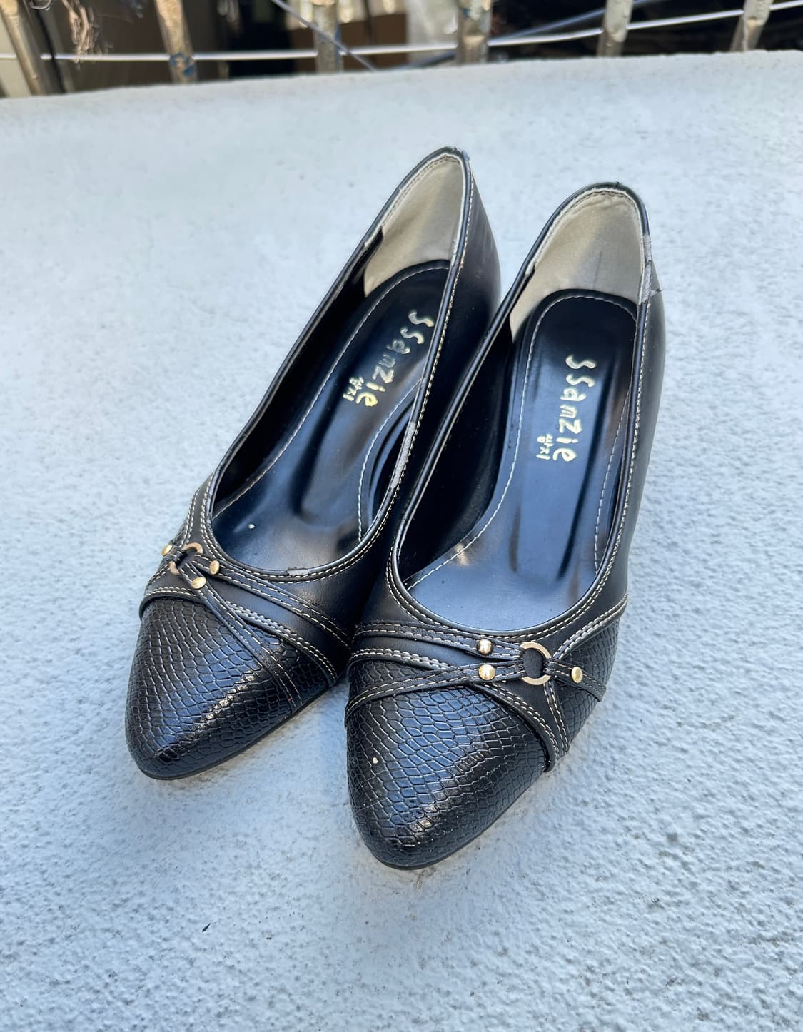 Ssamzie croco leather heel 상품이미지2