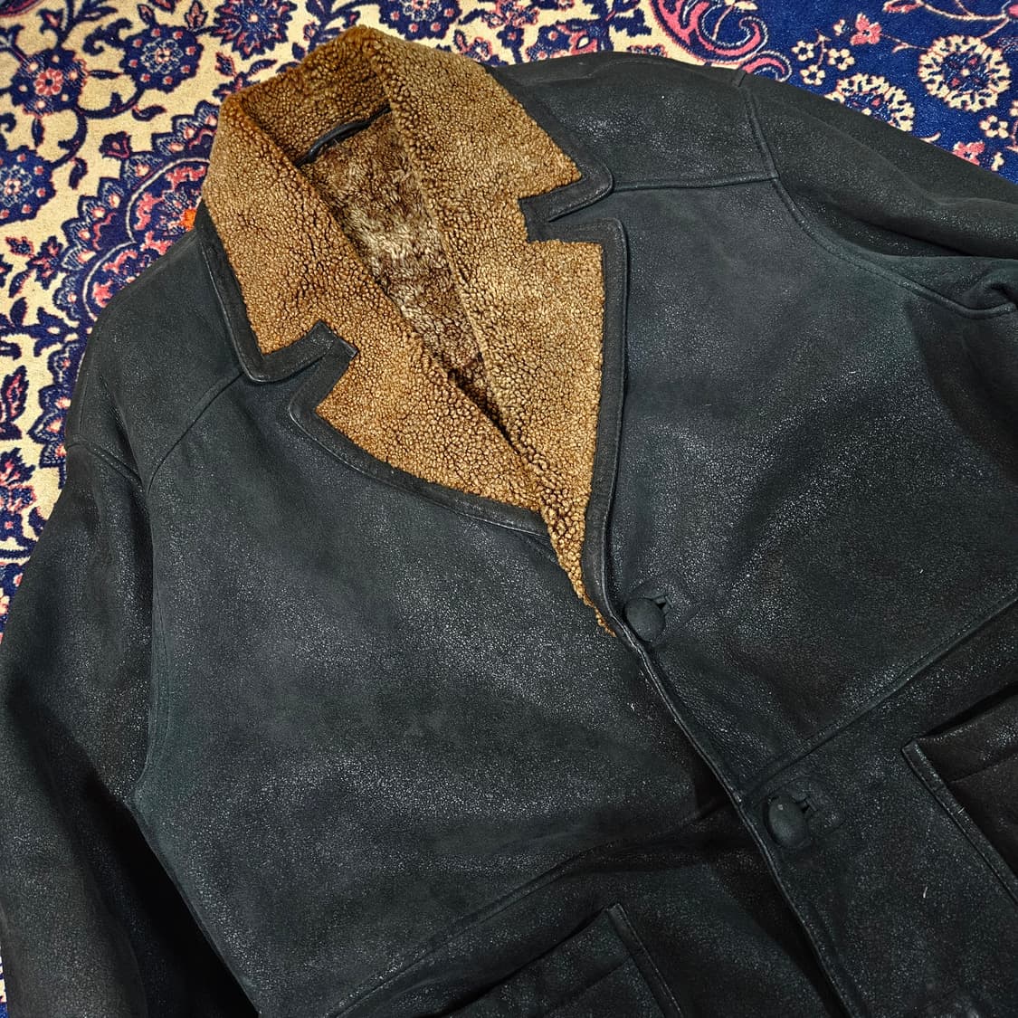 파울로구찌(Paologucci) 90's 빈티지 양가죽 양털 무스탕  상품이미지3