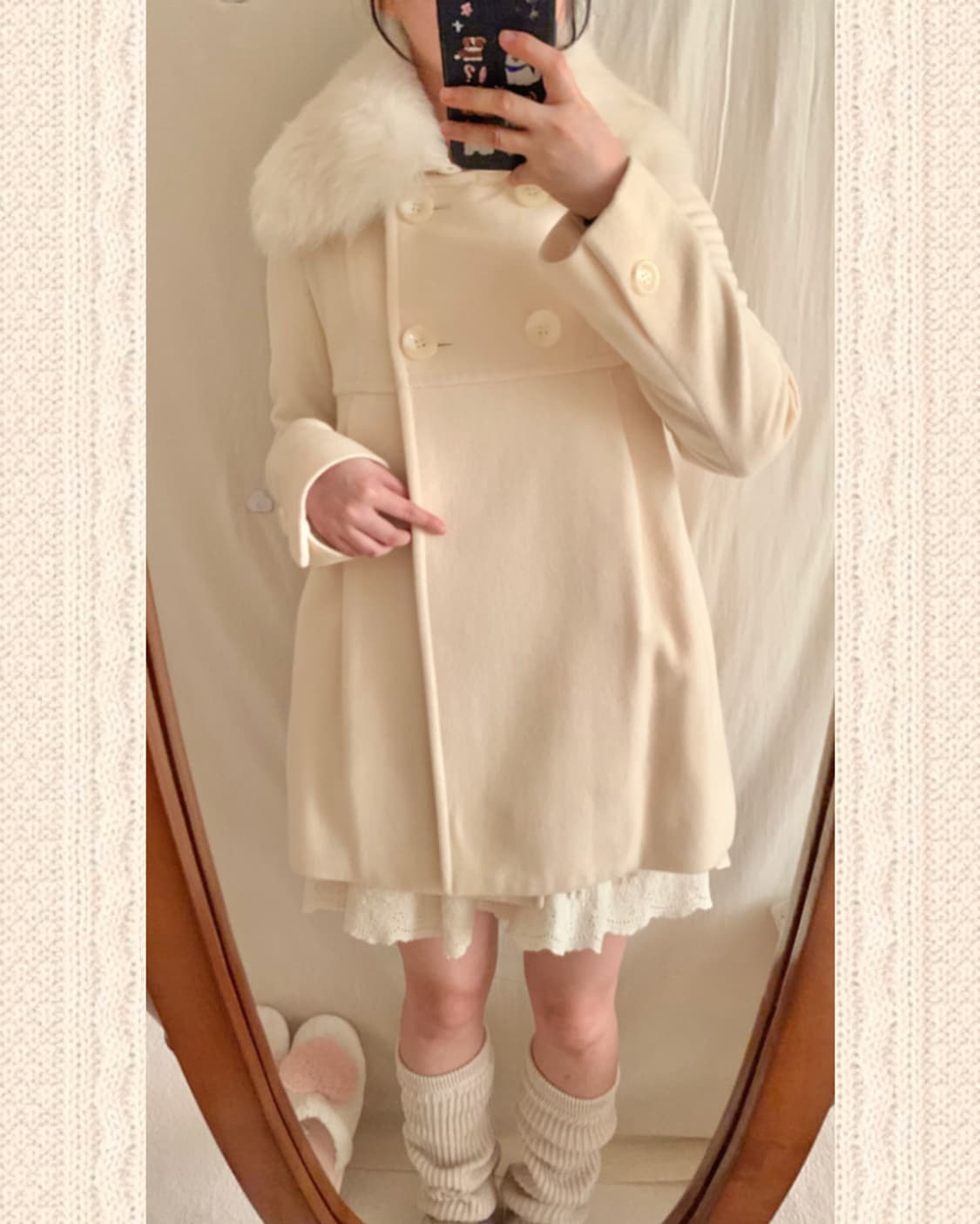 앙고라 크림 코트 상품이미지2