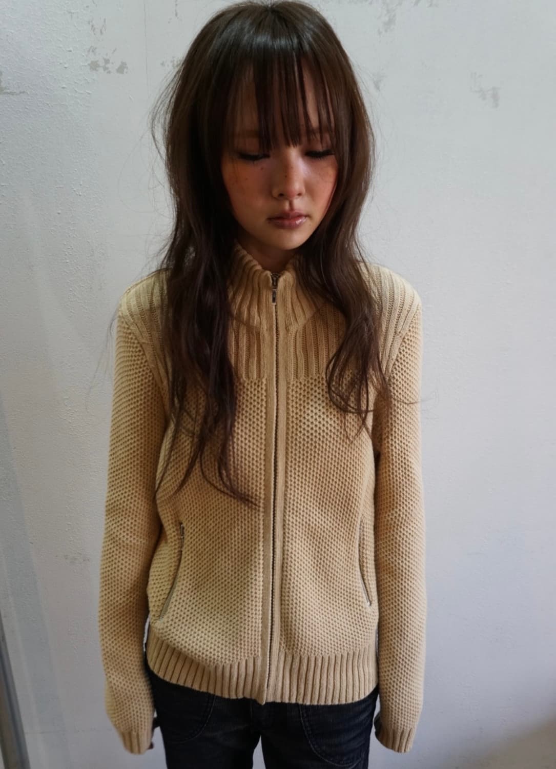시소르타 butter rib zip cardigan 상품이미지1