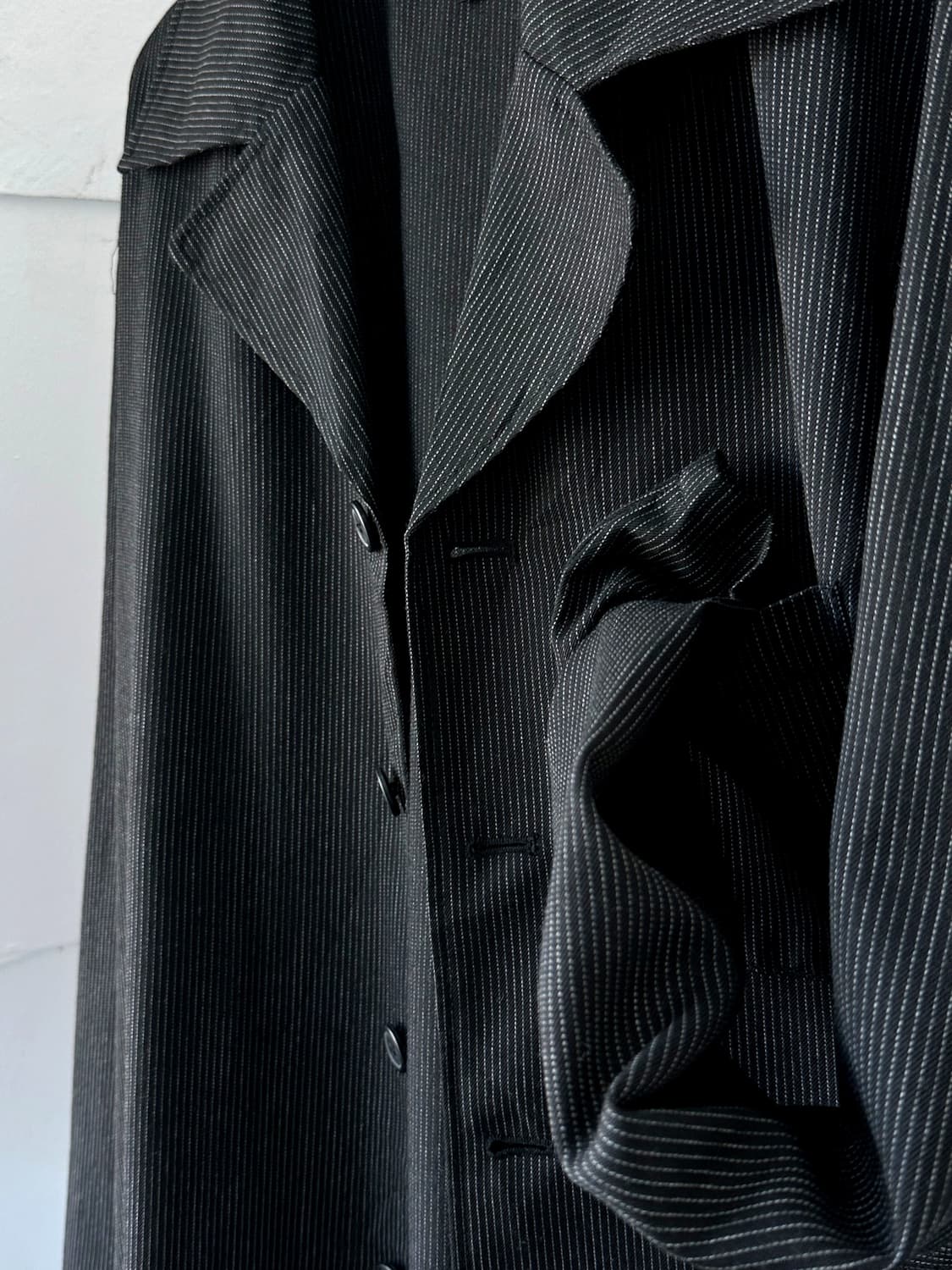 Pinstripe design collar L/S shirt 상품이미지6