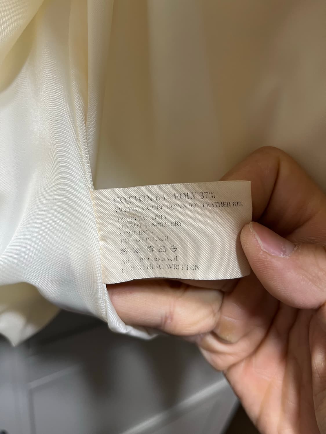 낫띵리튼 푸퍼 숏 스트링 구스 다운 패딩 상품이미지7