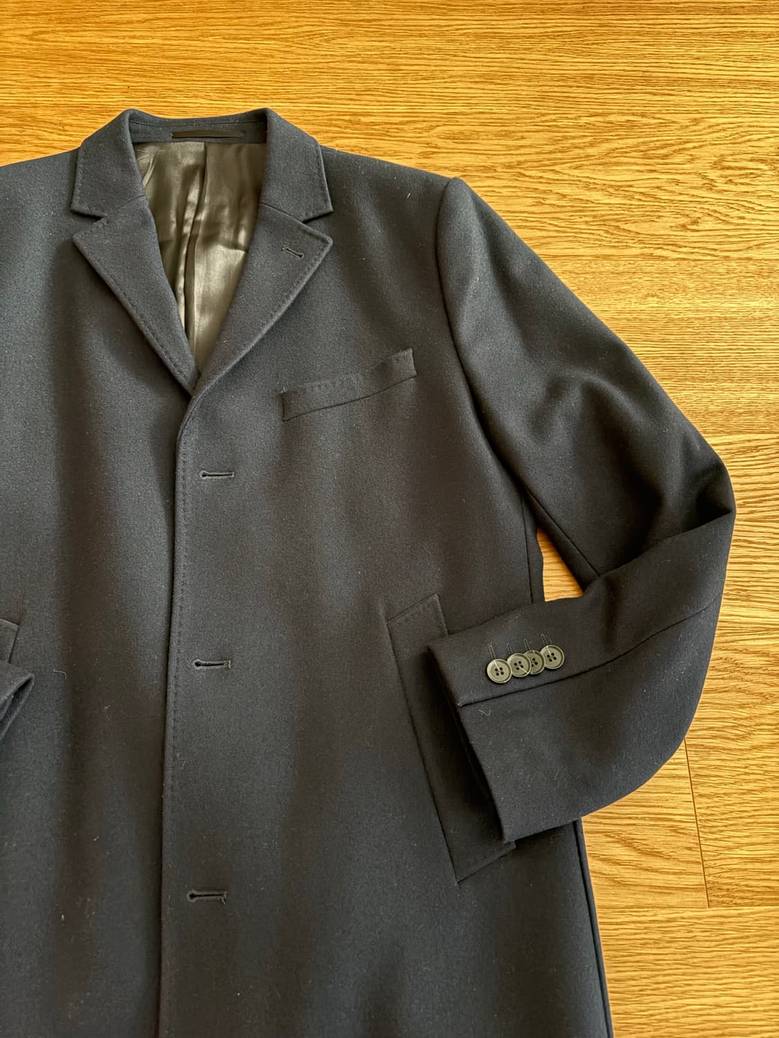 H&M coat navy 상품이미지4