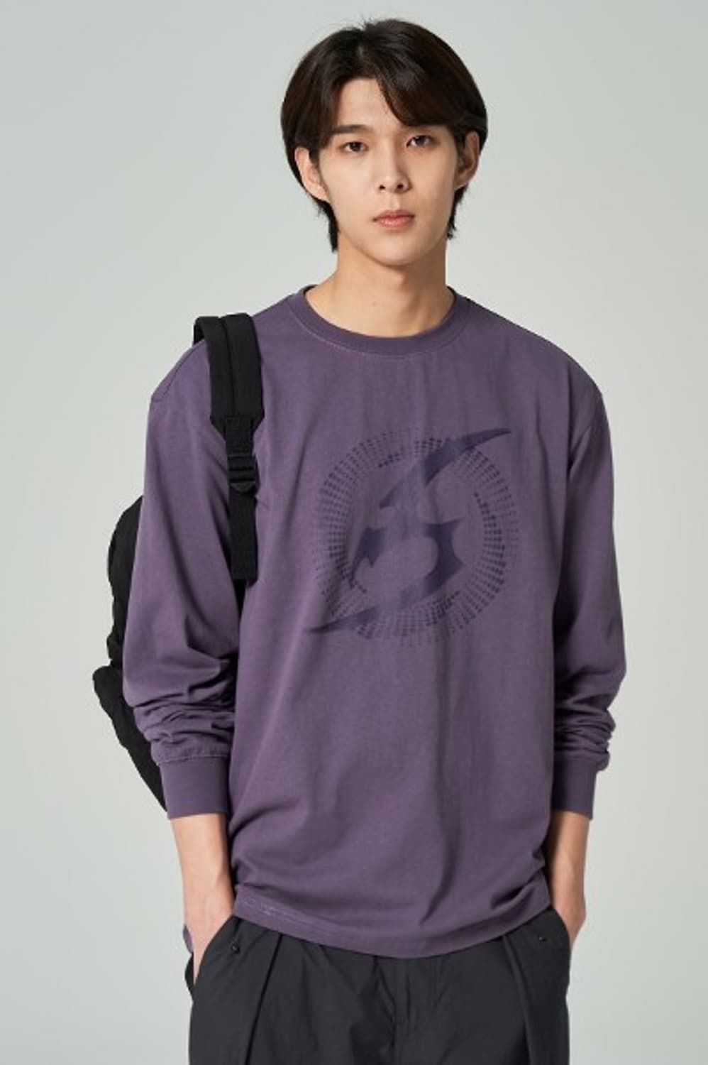 에잇세컨즈 빅 로고 티셔츠 그레이시 바이올렛 M 상품이미지1