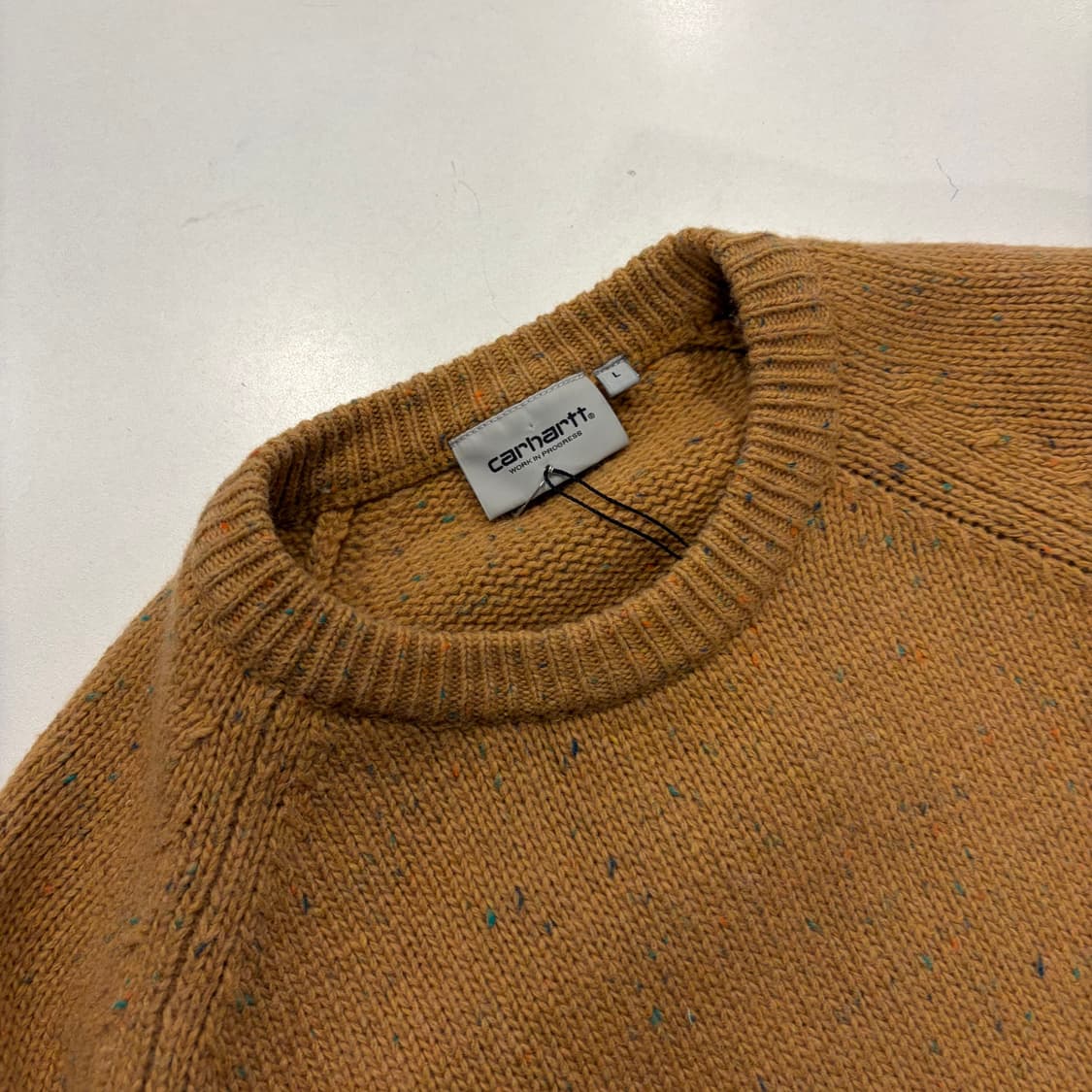 [L] 칼하트 WIP 잉글라스틱 브라운 니트 스웨터 D247 상품이미지3