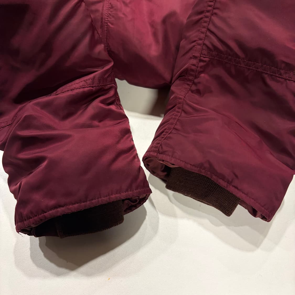 [L] 알파인더스트리 N-3B 마룬색 패딩 점퍼 후드 퍼 D231 상품이미지7