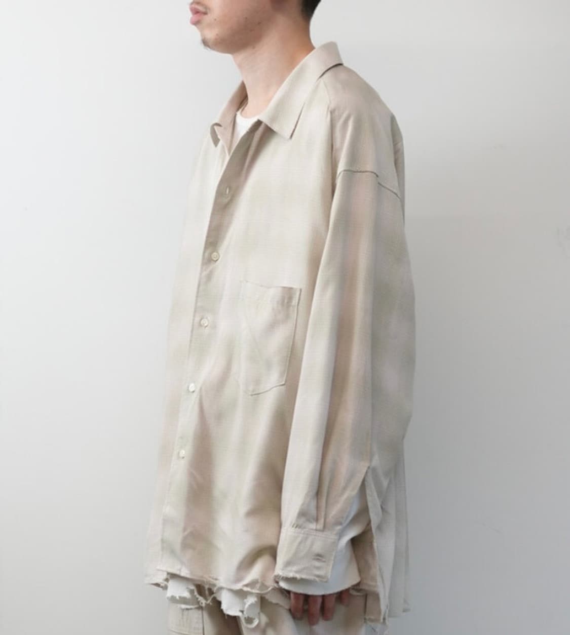 Ancellm ombre check shirts 1 size (pink) 상품이미지4