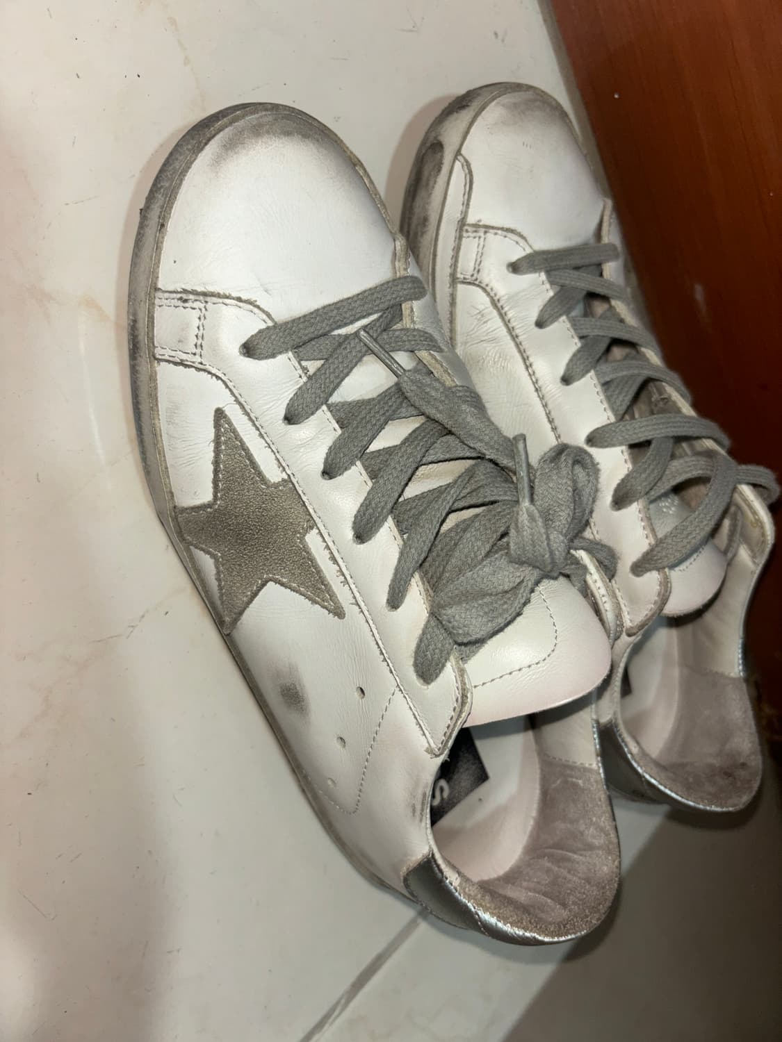 골든구스 화이트 슈퍼스타 실버탭 36 상품이미지2