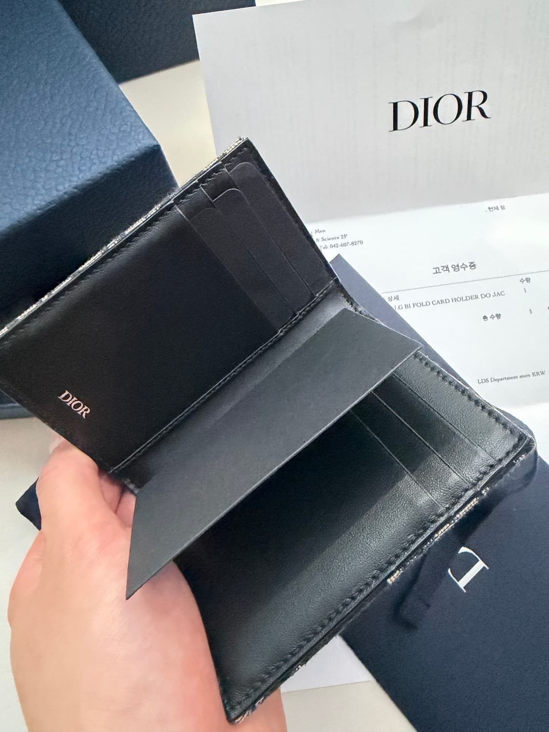 디올 오블리크 오거나이저 카드지갑 풀구성 백화점판 상품이미지2