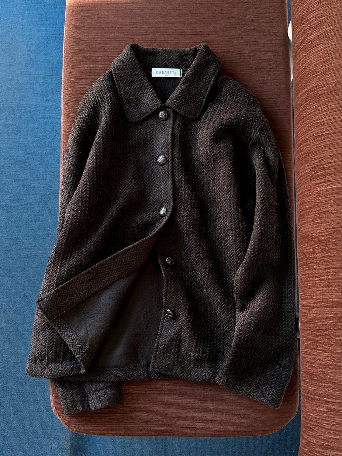 Inner fleece design knitted single jacke 상품이미지1