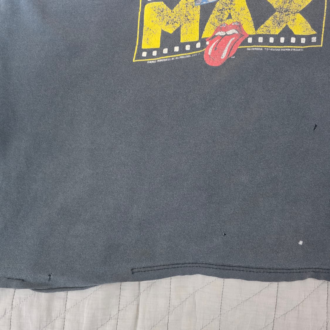 [XL] 90s 롤링스톤즈 MAX 빈티지 밴드티 트래쉬드 상품이미지4