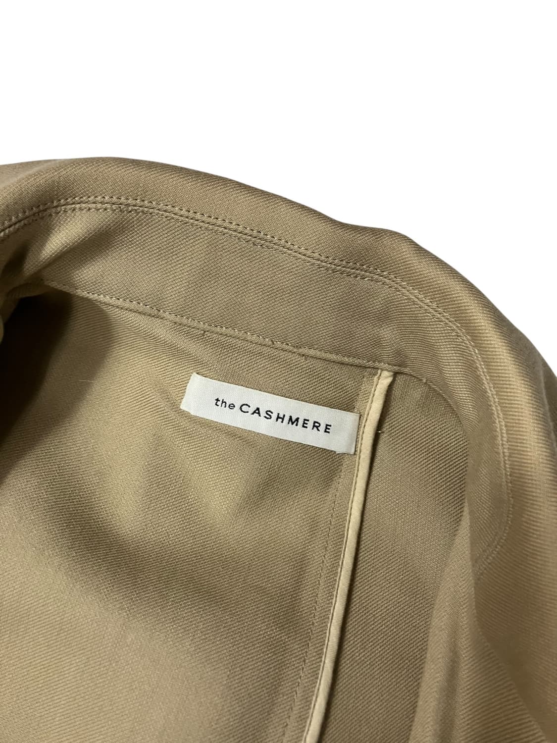 the CASHMERE 베이지 롱 트렌치 코트 M 상품이미지2