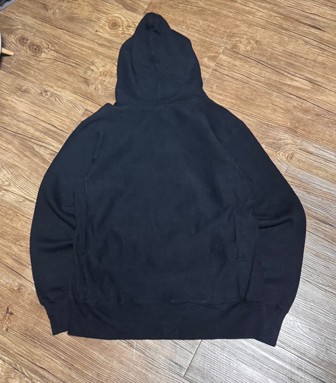 [L] 챔피온 쉽스 리버스 위브 블랙 후드티 상품이미지3