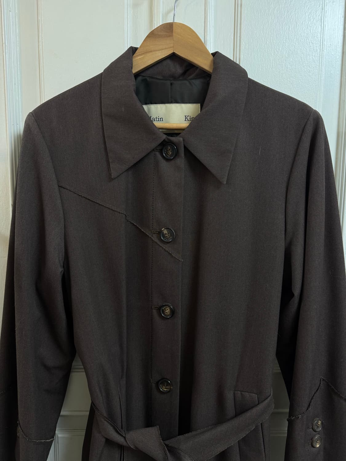 마뗑킴 Matin Kim 브라운 롱 트렌치 코트 상품이미지3