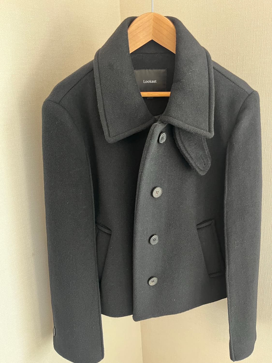 룩캐스트 카미 울 숏 자켓 블랙 S 상품이미지2