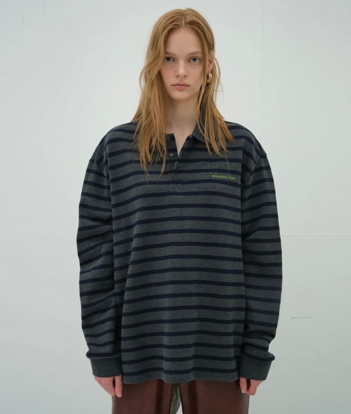 새상품)오버듀플레어 VINTAGE PIQUE T-SHIRT_STRIPE 상품이미지1