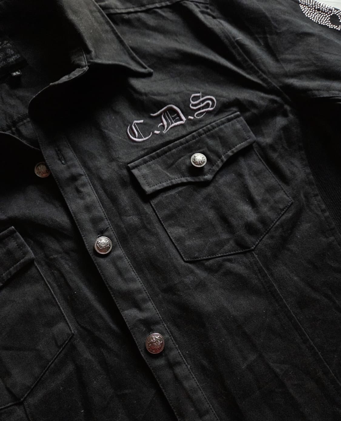 스터드 스컬 펑크 나나깔 무채색 코디 세트 상품이미지4