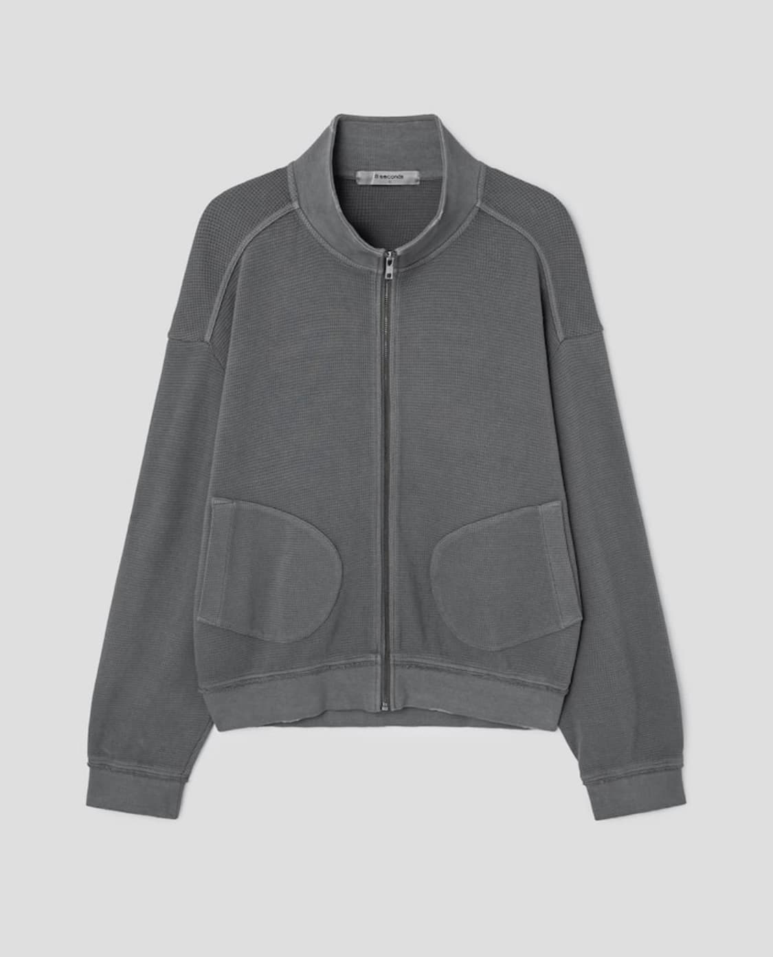 에잇세컨즈 가먼트다잉 와플 집업 상품이미지1