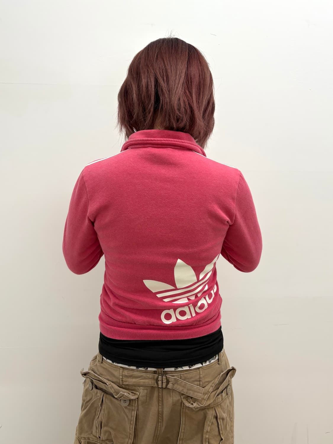 90'sAdidas 핑크 삼선 집업 상품이미지3