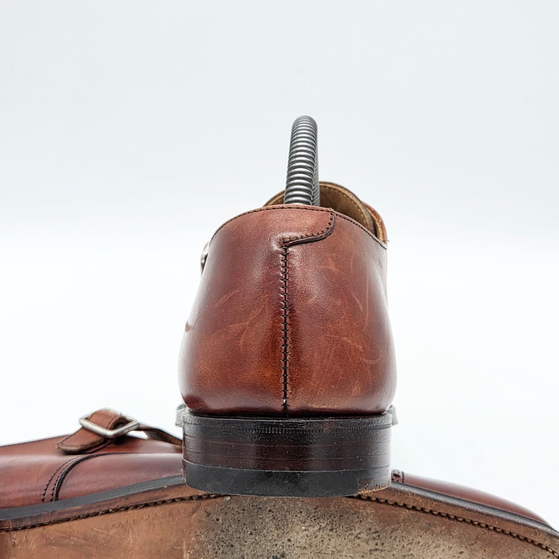 크로켓앤존스 더블 몽크 스트랩 슈즈 브라운 (7 1/2)   상품이미지2