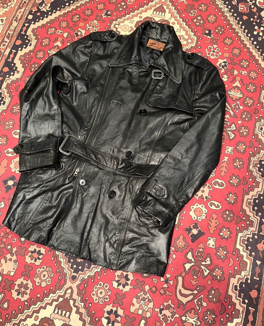 ( L-XL ) 가죽코트 가죽카코트 레더자켓 양가죽자켓 아메카지 워크웨어 상품이미지2