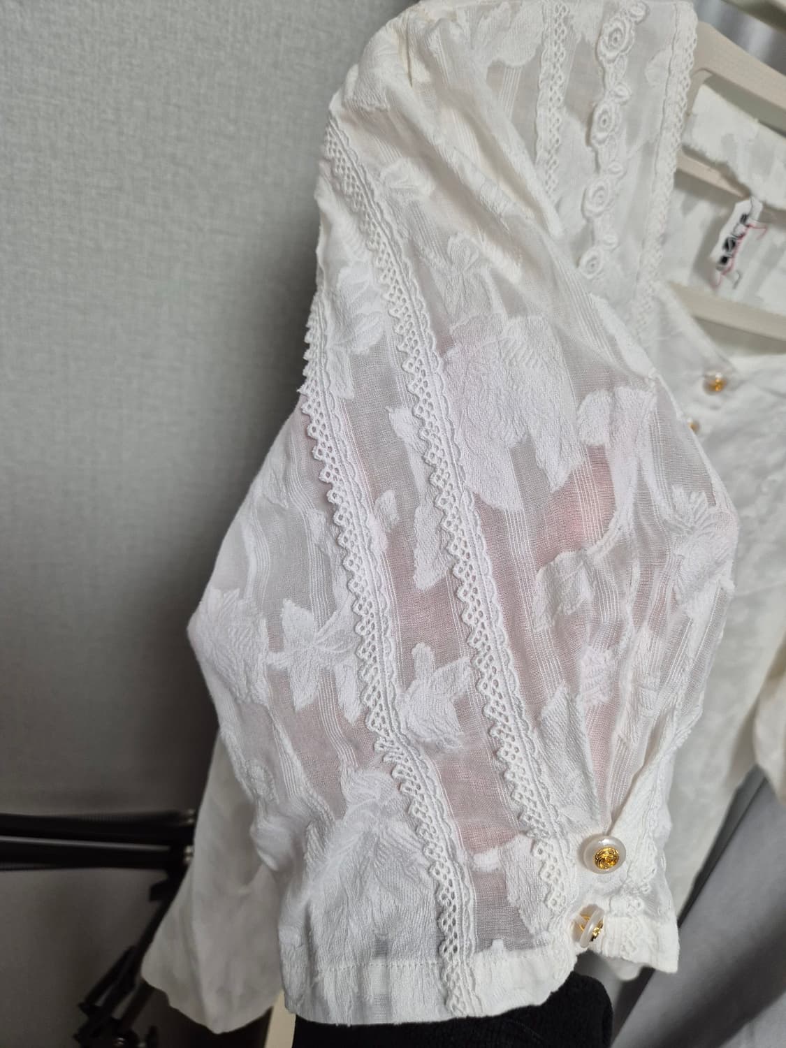 일본 빈티지 자수 블라우스 상품이미지4