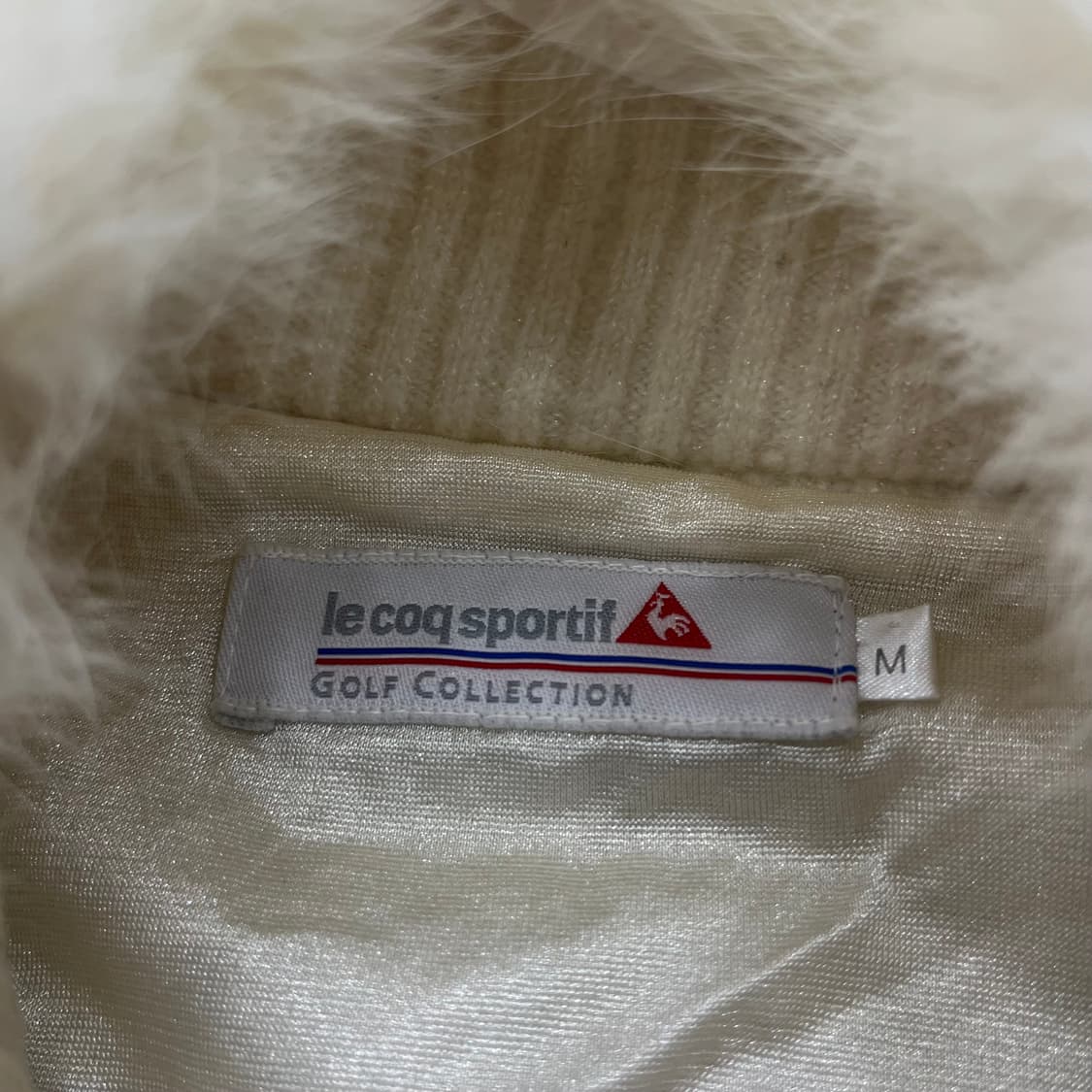 90 르꼬끄 아이보리 퍼 니트 집업 상품이미지3