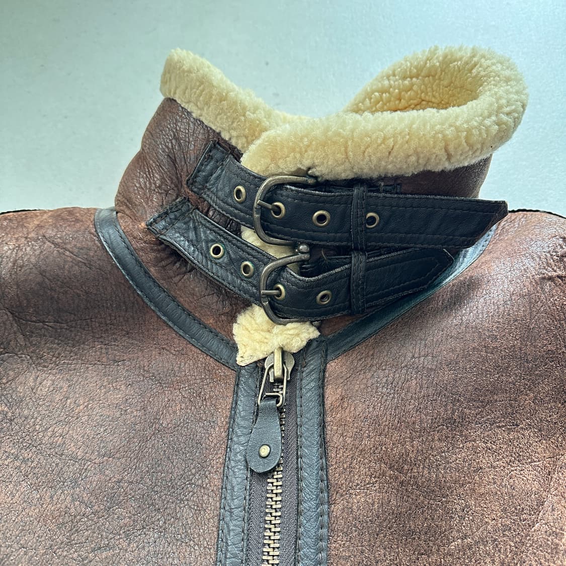 B-3 양털 무스탕 플라이트 자켓 (M)  상품이미지2