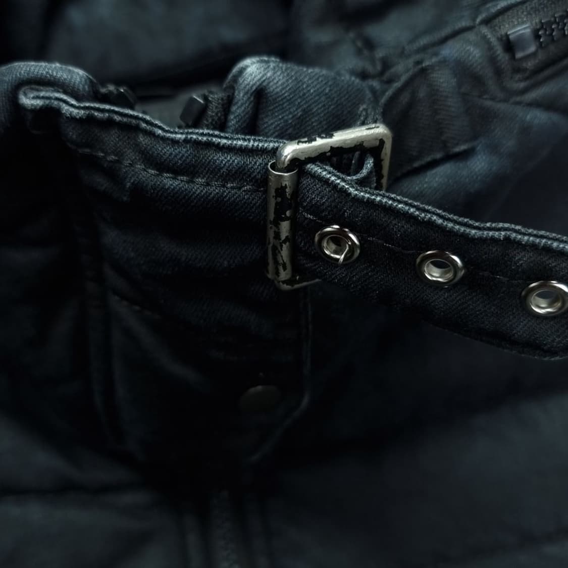 [일본빈티지] 고딩 펑크 경량 패딩 베스트 조끼 블랙 M16934 상품이미지9