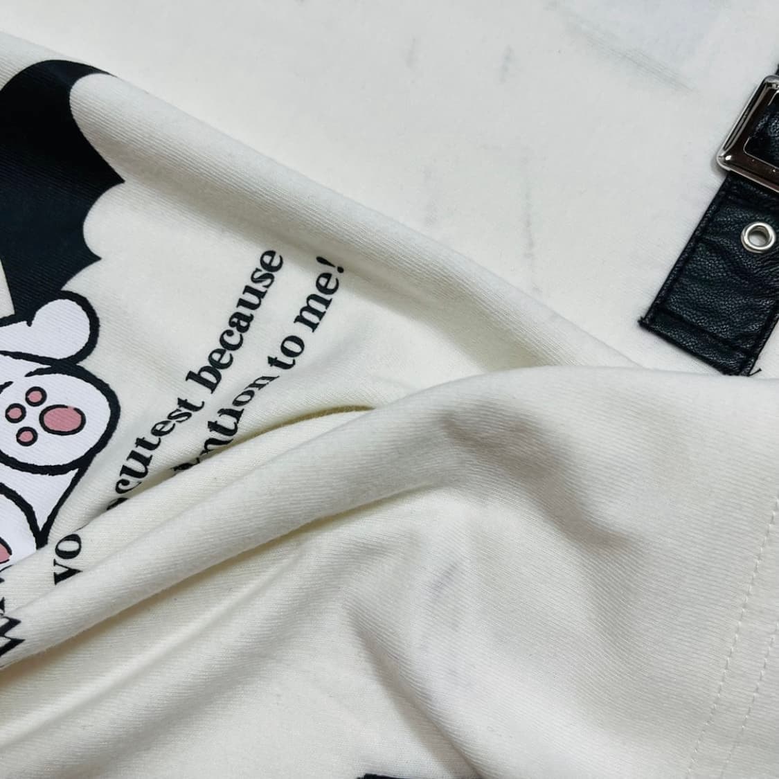 리카리카 x 마이멜로디 펑크 데빌 사이드 본디지 티셔츠 상품이미지5