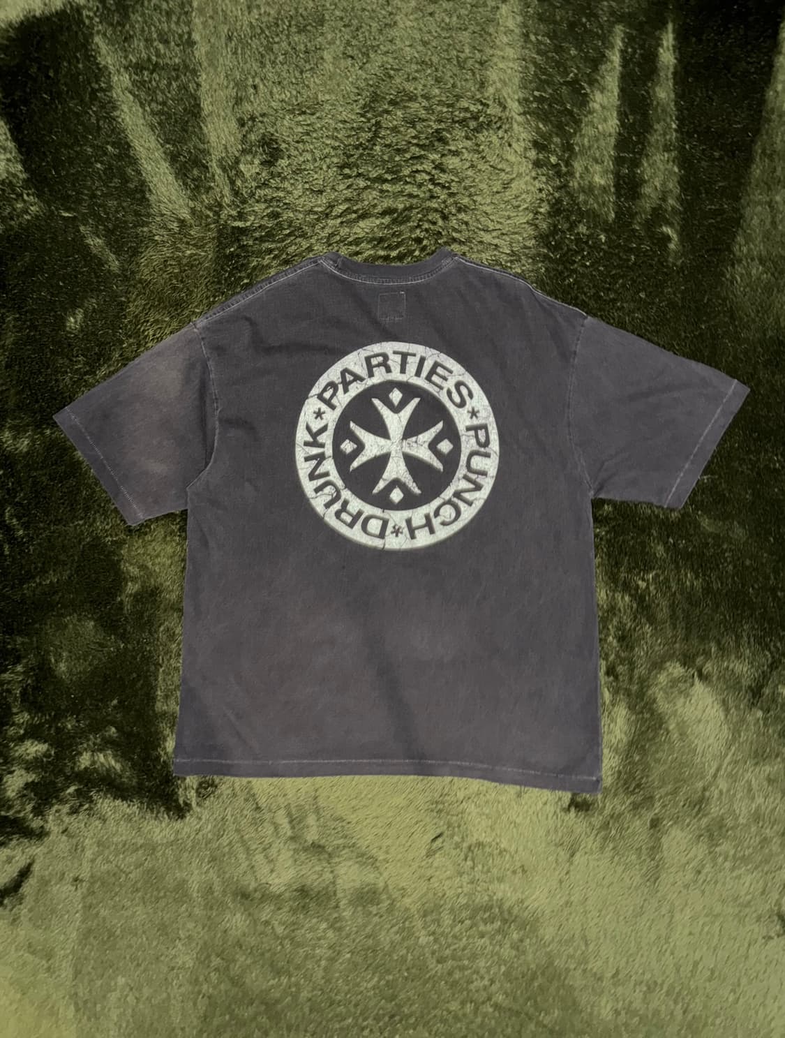 [3] 펀치드렁크파티즈 헐트 로고 가먼트 다잉 싱글스티치 티셔츠 상품이미지6