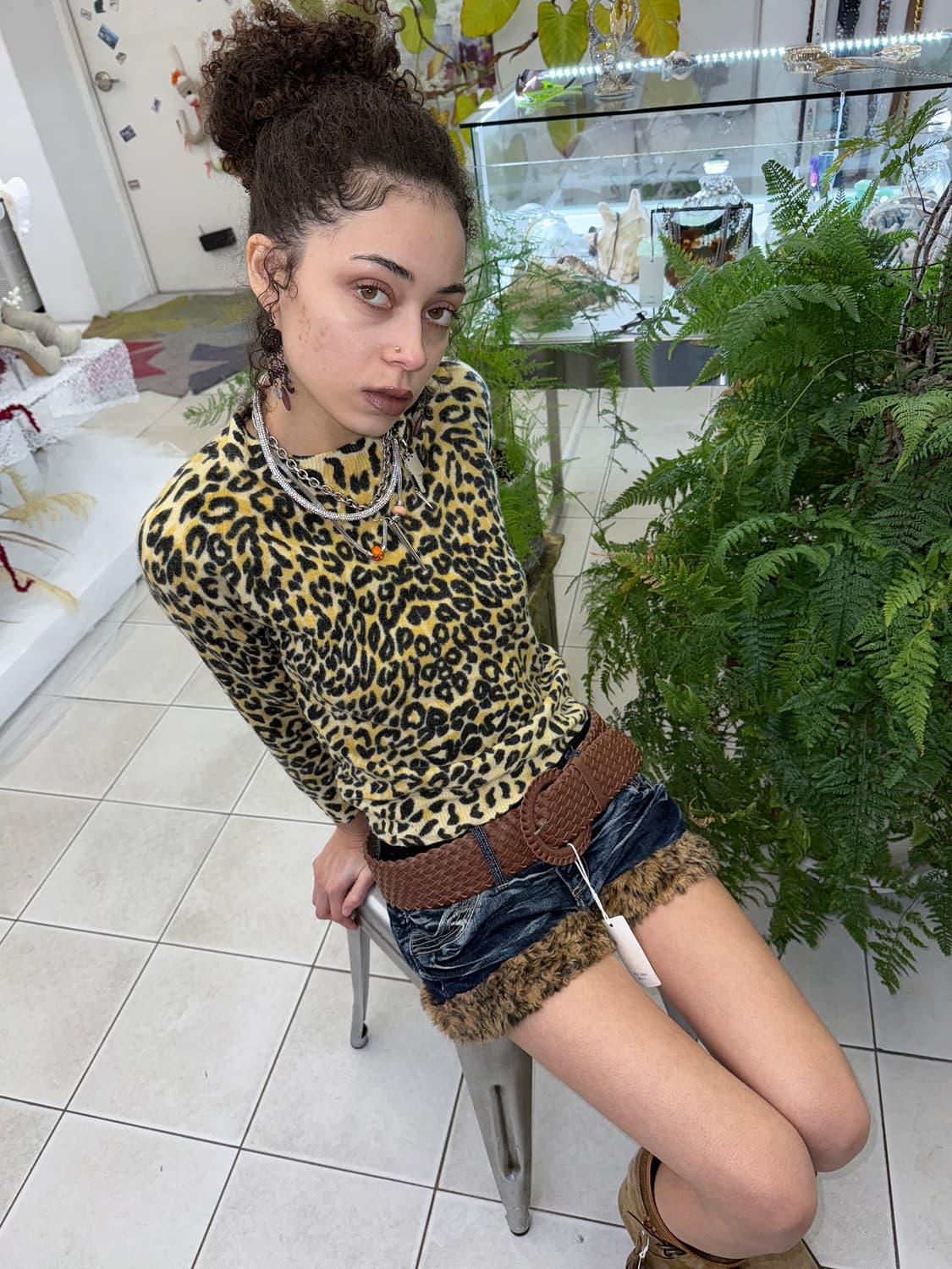 leopard sweater 상품이미지1