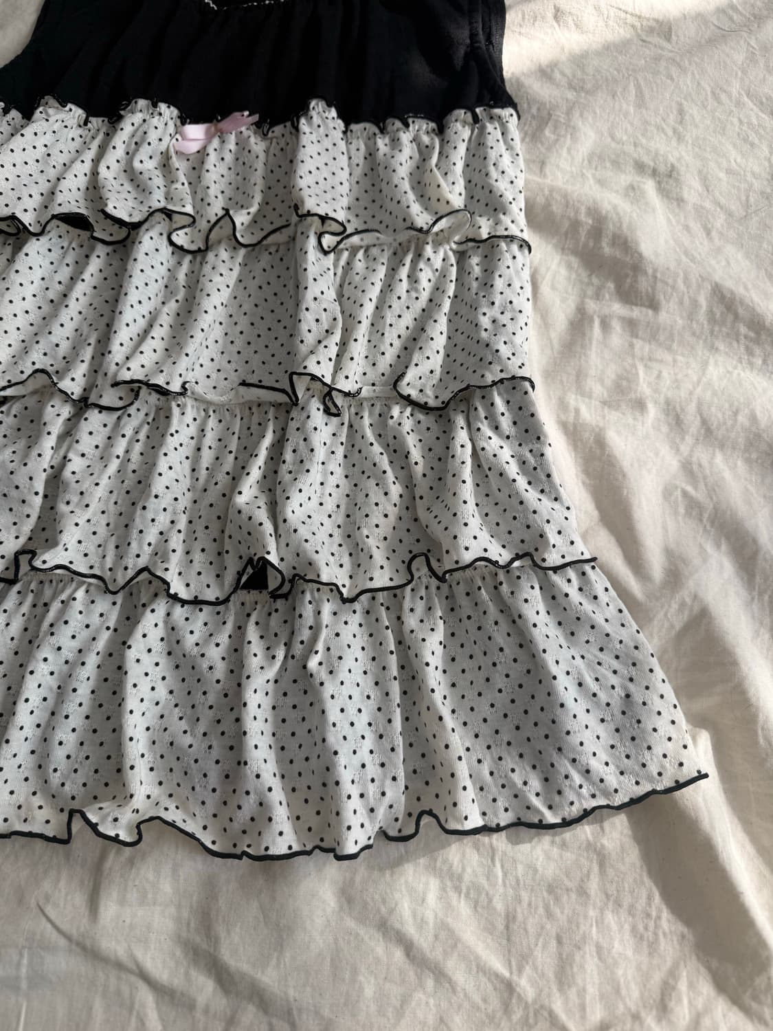 러블리 긱시크 도트 캉캉 슬리브리스 (새상품) 상품이미지3