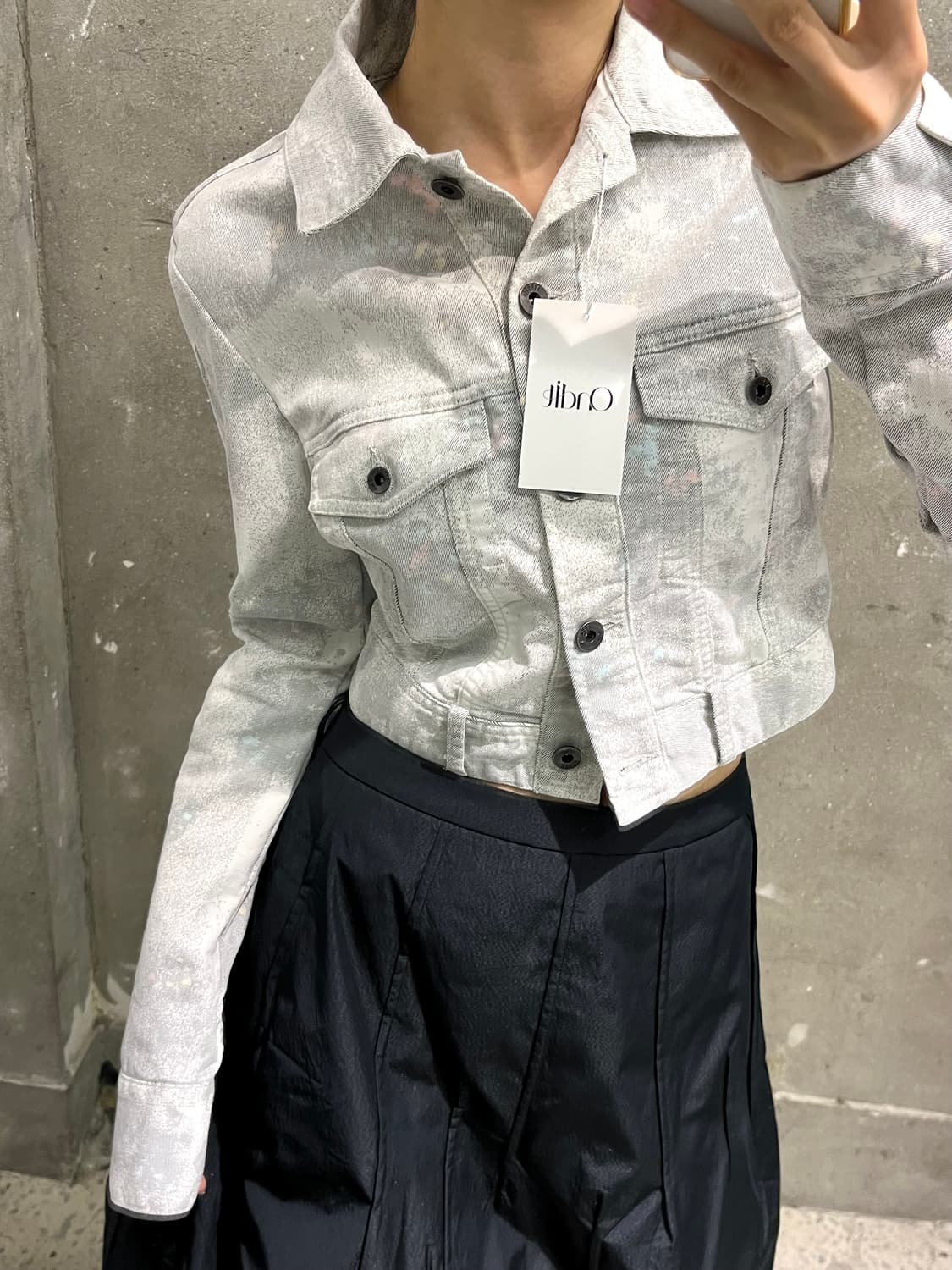Diesel 디젤 페인티드 크롭 데님 자켓 상품이미지2
