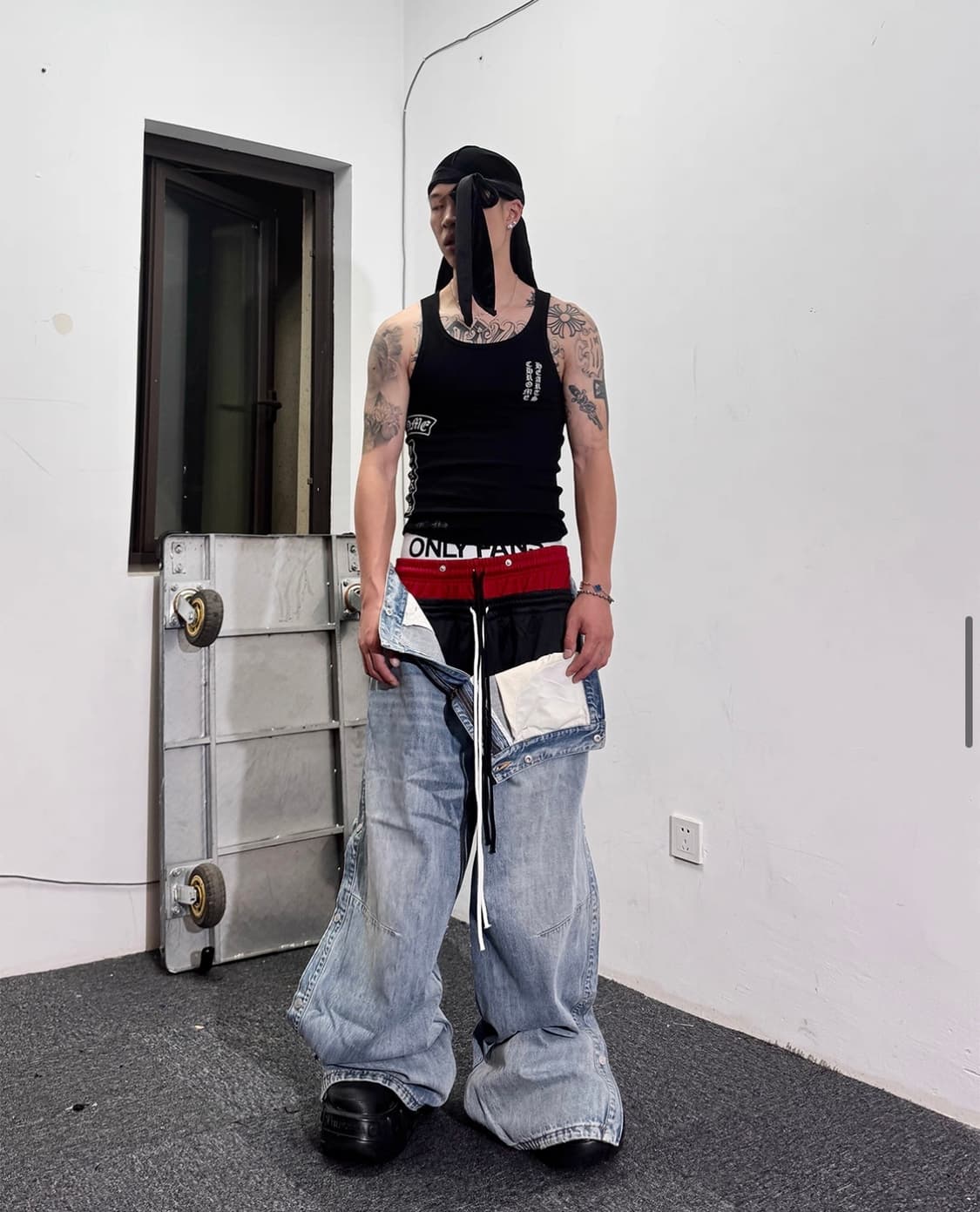 콰스 새깅 바지 상품이미지5