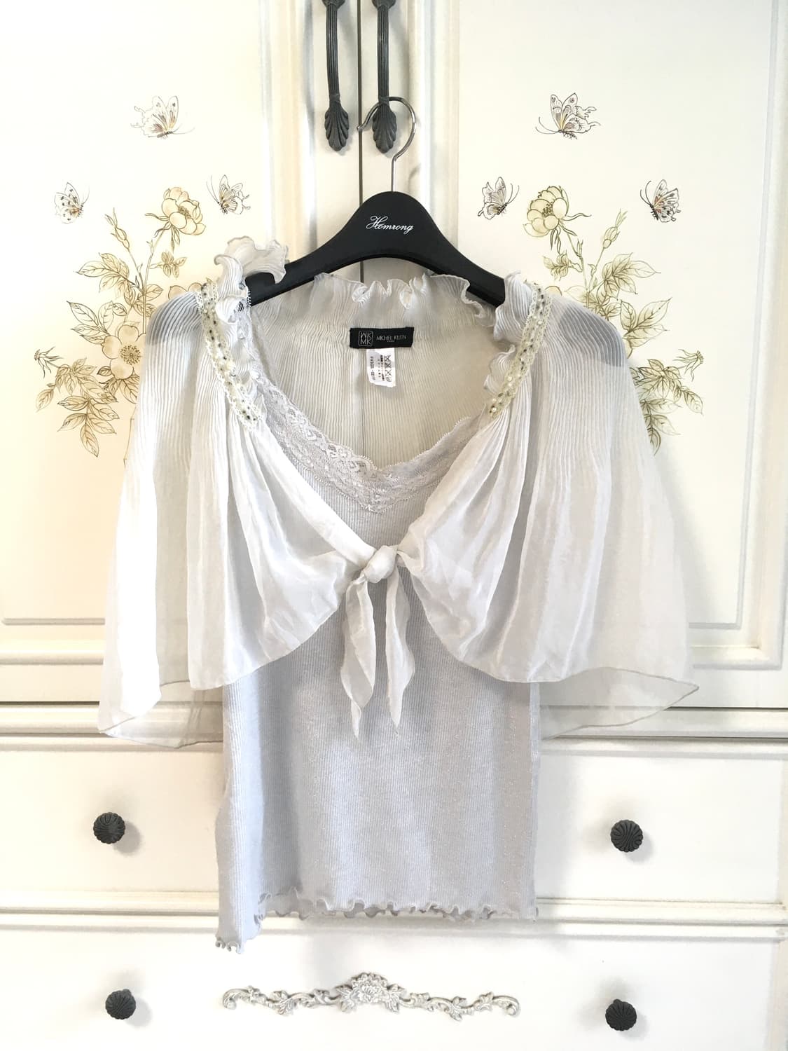 jpn vintage fairy beads pleats cape 상품이미지5