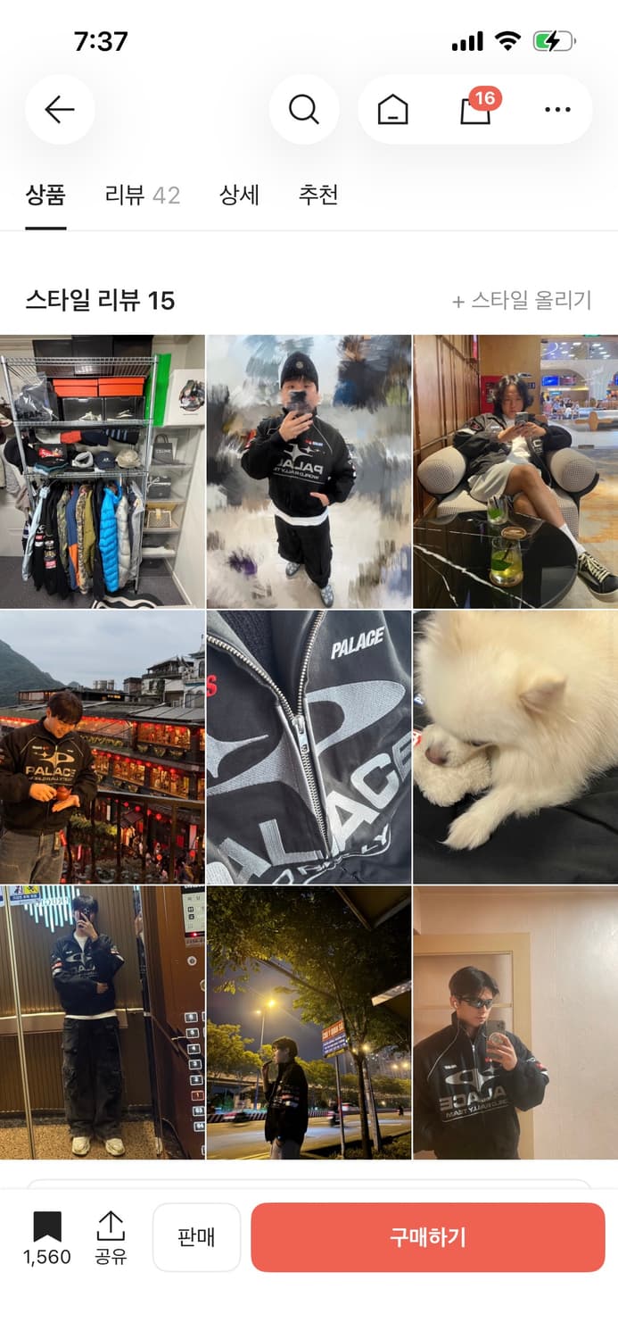 24fw 팔라스 펠리랠리자켓 블랙 M 상품이미지3