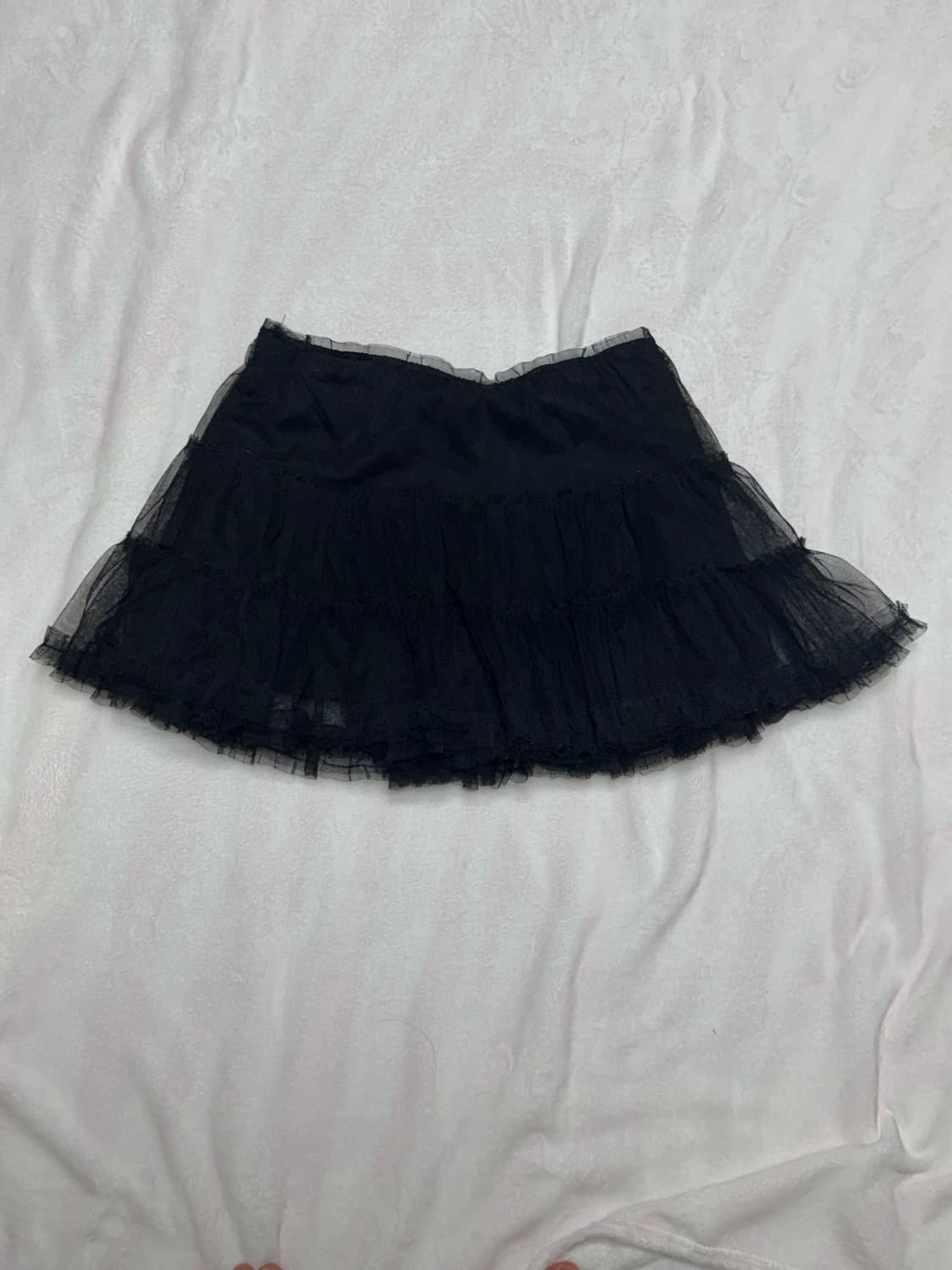 블랙 레이스 캉캉 샤 스커트 치마 히메 오네 갸루 러블리 로걀 모리 고스 상품이미지1