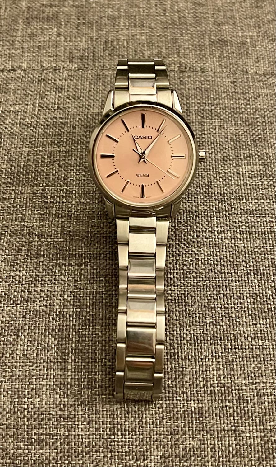 Casio 카시오 실버 메탈 시계 핑크판 (LTP-1303) 상품이미지1