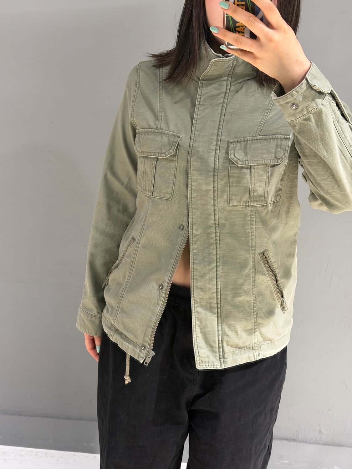 light khaki 2-pocket detail field jacket 상품이미지4